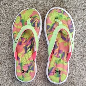 Under Armour Neon Flip Flops
